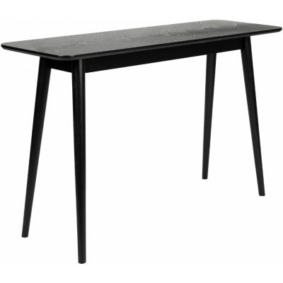 White Label Černý jasanový toaletní stolek Fabio 120 x 40 cm – Zboží Mobilmania
