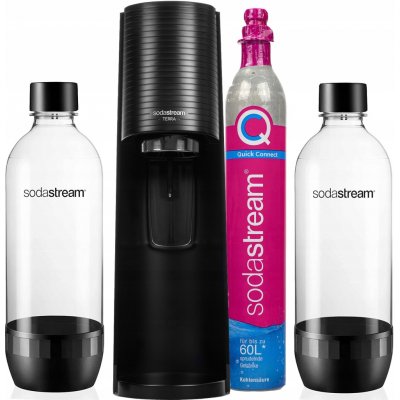 SodaStream Terra perlivá + 2 klasické 1l lahve | ČERNÁ – Zboží Dáma