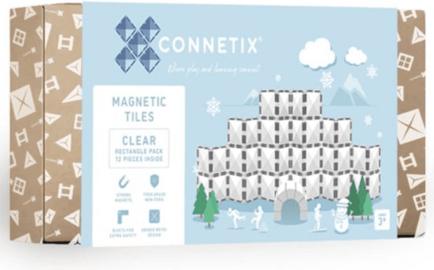 Connetix Rectangle pack clear 12ks