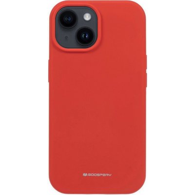 Pouzdro MERCURY Silky-Soft Apple iPhone 15 Plus - příjemné na dotek - silikonové - červené