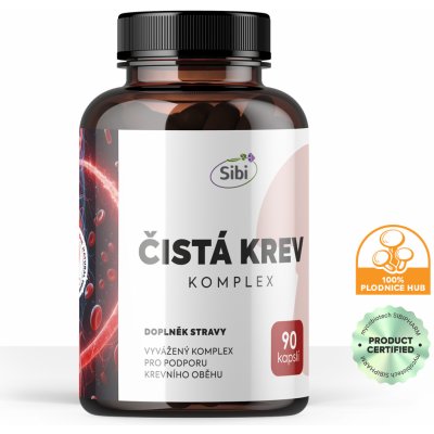 Sibi Čistá krev komplex Houbový extrakt 470 mg 90 kapslí – Hledejceny.cz
