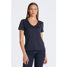 GANT REG SHIELD SS V-NECK T-SHIRT modrá