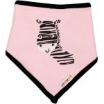 Baby Nellys Dětský bavlněný šátek na krk Nellys, Zebra - růžový – Zboží Dáma