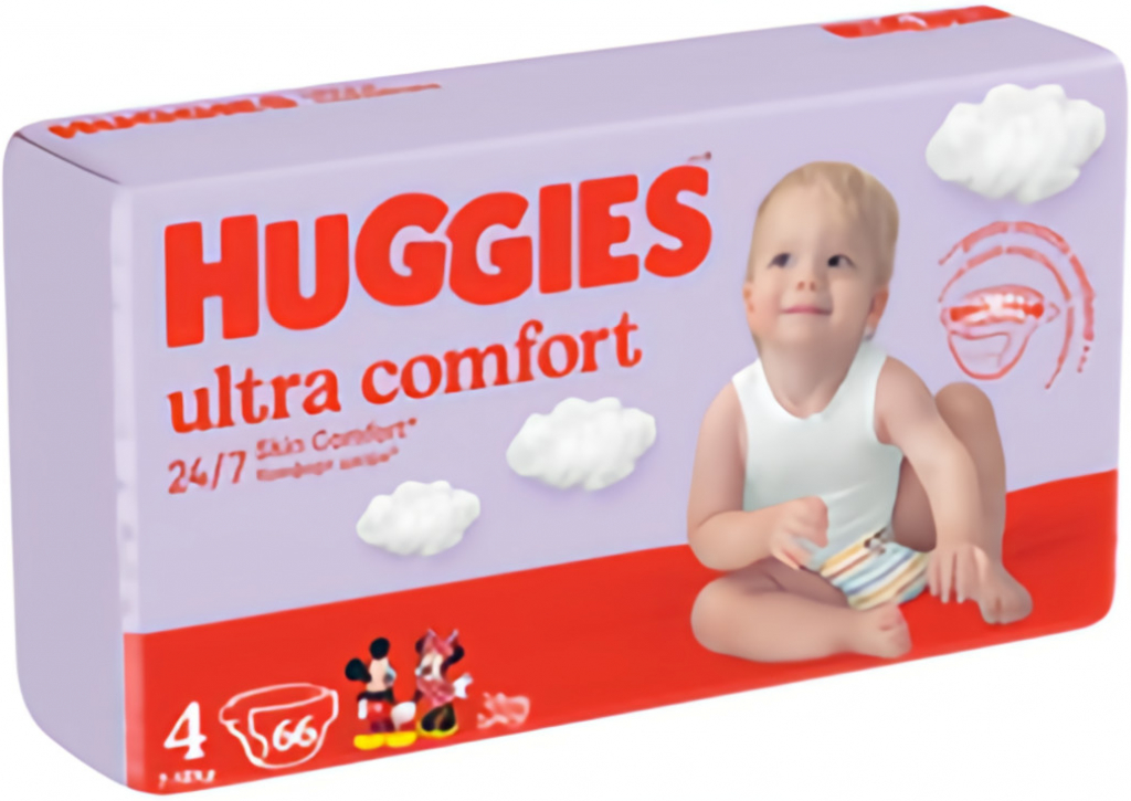 Huggies Ultra Comfort 4 7-18 kg 66 ks