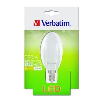 Verbatim LED žárovka E14 220-240V 4.5W 350lm 2700k teplá bílá