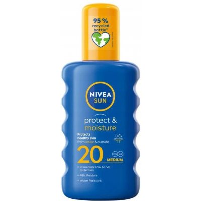 Nivea Sun Protect & Moisture spray SPF20 200 ml – Zbozi.Blesk.cz