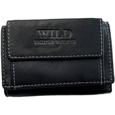 Wild Pánská kožená kapesní peněženka větší Černá – Zboží Mobilmania