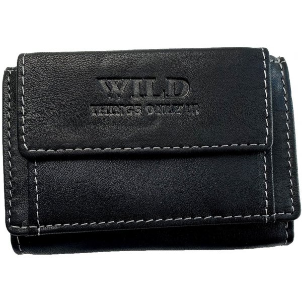 Peněženka Wild Pánská kožená kapesní peněženka větší Černá