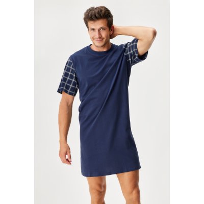 Gina 79160 pánská noční košile kr.rukáv tm.modrá – Zboží Dáma Gina 79160 pánská noční košile kr.rukáv tm.modrá – Zboží Dáma