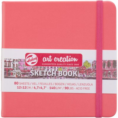 Talens Art Creation Sketchbook v pevné vazbě Coral Red 12 x 12 – Zboží Dáma