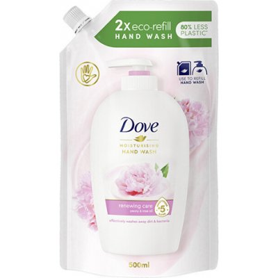 Dove tekuté mýdlo na ruce Pivoňka (Moisturising Hand Wash) náhradní náplň 500 ml – Zbozi.Blesk.cz