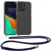 Pouzdro a kryt na mobilní telefon Apple Pevné silikonové kwmobile Crossbody Apple iPhone 13 s popruhem - čiré