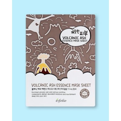 Esfolio Pure Skin Volcanic Ash Essence Mask Sheet Textilní maska se sopečným popelem 25 ml – Zboží Dáma