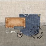 Ubrousek 33x33cm Love – Zboží Dáma