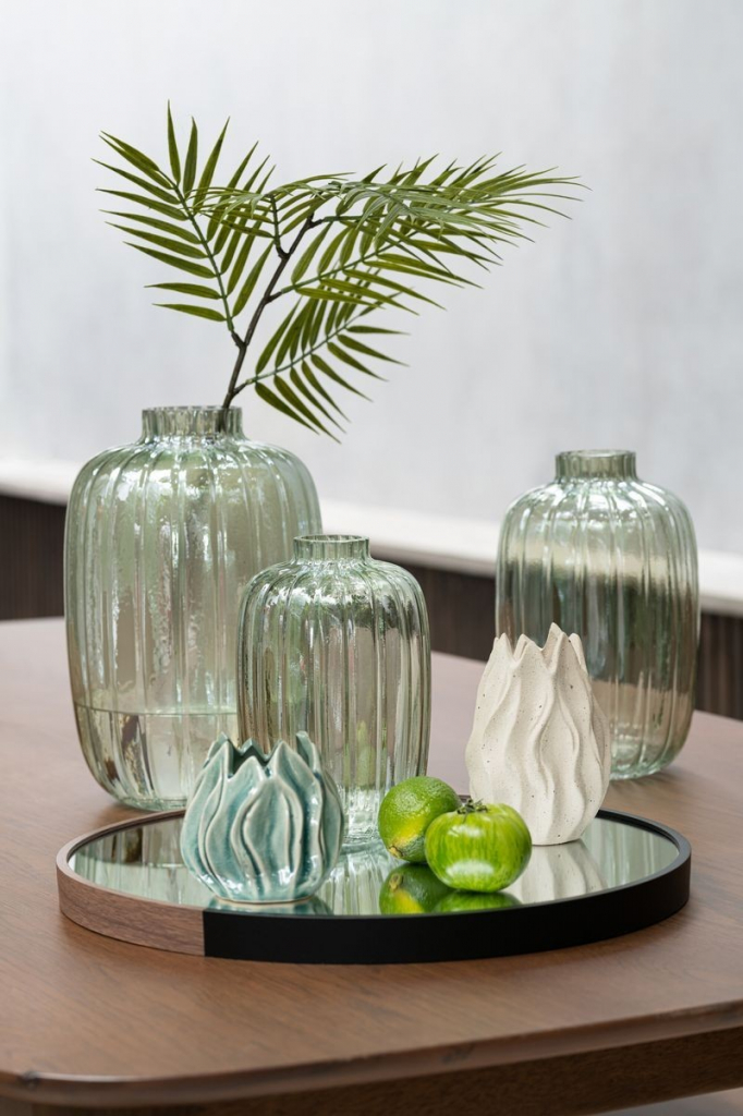 Zelená skleněná váza s úzkým hrdlem Junna S - Ø 13*20 cm od 638 Kč -  Heureka.cz