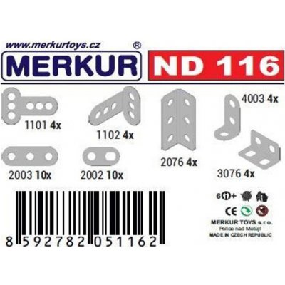 Merkur ND 116 drobné spojovací součástky – Zboží Dáma