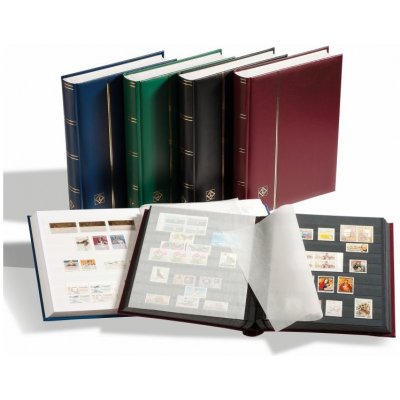 LEUCHTTURM Album na známky COMFORT, A4, 64 černých stran Barva: Zelená – Sleviste.cz