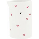 Bastion Collections Keramický džbánek White / Pink Hearts 250 ml růžová barva keramika – Zboží Dáma