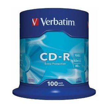 Verbatim CD-R 700MB 52x, cakebox, 100ks (43411)