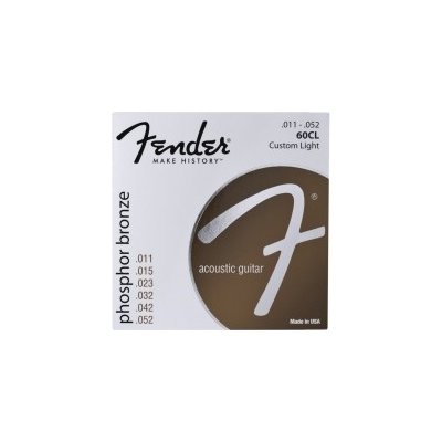 Fender Phosphor Bronze Acoustic Guitar Strings, Ball End, 60CL .011-.050