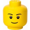 Box a koš na hračky LEGO® Žlutý úložný box Boy 24 cm