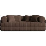 Cosmopolitan Design Hnědá sametová rozkládací pohovka Kemi 206 cm – Zboží Mobilmania