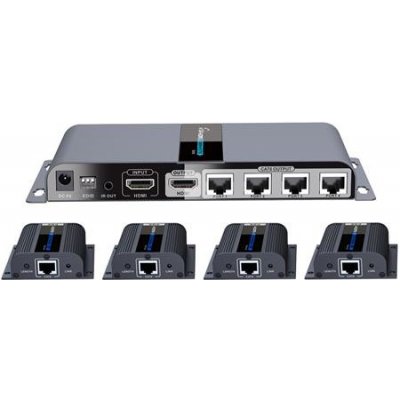 PremiumCord HDMI 1-4 splitter+extender po CAT6/6a/7, FULL HD, 3D KHSPLIT4G – Zboží Živě