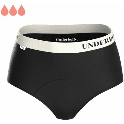 Underbelly menstruační kalhotky CLASSI černá ⁠bílá z polyamidu Pro střední až silnější menstruaci – Zboží Mobilmania
