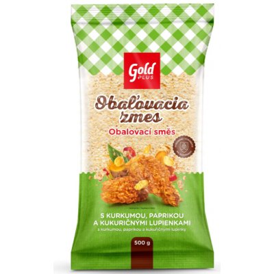 Gold Plus Obalovací směs s kurkumou, paprikou a kukuřičnými lupínky 500g – Hledejceny.cz