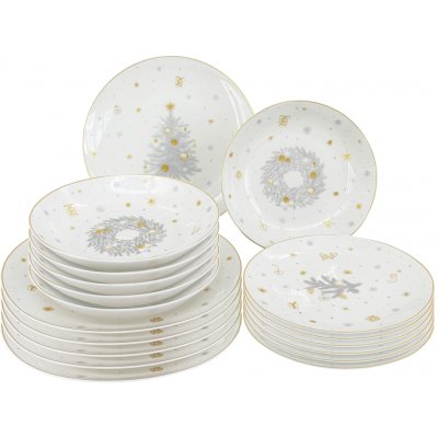 by inspire sada talířů Stříbrná Koleda stříbrná zlatá 18 ks – Sleviste.cz