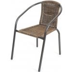 Ocelové křesílko zahradní PE Ratan světlé – Zboží Dáma