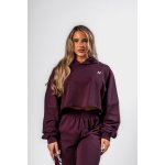 Nebbia oversized mikina s kapucí OWN YOUR POWER bordová – Zboží Dáma