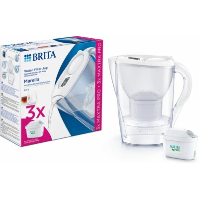 Brita Marella 2,4 l bílá Počet filtračních vložek v balení 3 kusy – Zboží Mobilmania