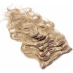 Clip in vlasy vlnité 100% lidské REMY 50cm přírodní/světlejší blond – Zboží Mobilmania