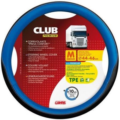 Club Premium Potah na volant 42-44 cm černý-modrý – Zboží Mobilmania