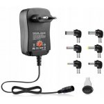 Univerzální nastavitelný napájecí adaptér 3–12V s USB portem a 6 DC koncovkami – Hledejceny.cz