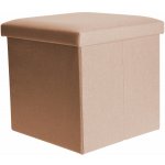 Storagesolutions Taburet s úložným prostorem, 38 × 38 × 38 cm, světle oranžový – Zboží Dáma