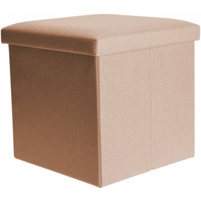 Storagesolutions Taburet s úložným prostorem, 38 × 38 × 38 cm, světle oranžový – Zboží Dáma