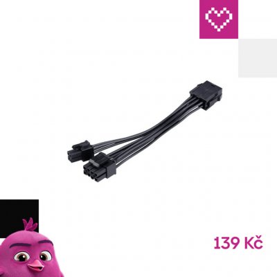 Akasa redukce napájecí 8-pin na 8+4pin 15cm černá AK-CBPW22-15 – Sleviste.cz
