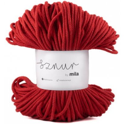 Bavlněná šňůra MILA 5mm - Červená/P36 – Zboží Dáma