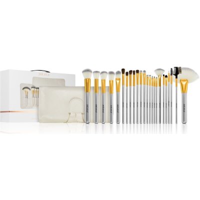 Zoë Ayla Makeup Brush Set štětec na korektor + kartáček na řasy a obočí + štětec na řasy + štětec na oční stíny 9 ks + štětec na make-up + štětec na rozjasňovač + štětec na konturování 2 ks + velký št – Zbozi.Blesk.cz