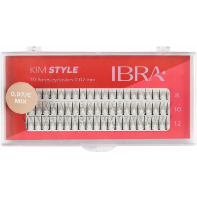 Ibra Makeup - Trsy řas Kim Style C 0.07 - MIX