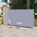 vidaXL Zatahovací boční markýza 160 x 300 cm šedá – Zboží Mobilmania