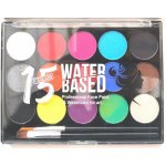 Norimpex barvy na obličej 15 barev 2 štětce základní barvy – Hledejceny.cz