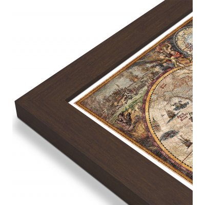 RayWorld Svět - nástěnná mapa Ray World Vintage 140 x 100 cm Varianta: mapa v dřevěném rámu, Provedení: Pegi skořice – Hledejceny.cz
