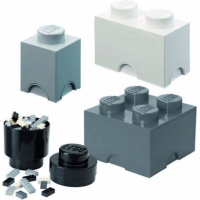 LEGO® úložné boxy Multi-Pack 4 ks černá bílá šedá – Zboží Mobilmania