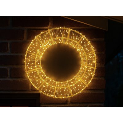Vánoční LED kruh teplé bílé světlo 800 LED Ø 45 cm plastová konstrukce – Hledejceny.cz