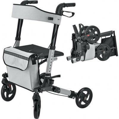 Goleto Čtyřkolové šedé chodítko pro seniory Rollator – Hledejceny.cz