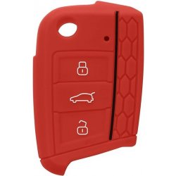 COVERKEYS Obal na klíč, kryt klíče Škoda Kodiaq I (2016 - 2024) silikonový, červený