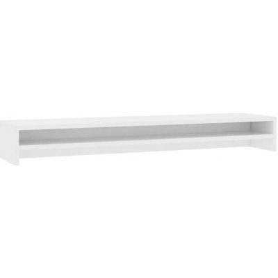 Podstavec pod monitor s poličkou, bílý, 100x24x13 cm, dřevovláknitá deska – Hledejceny.cz